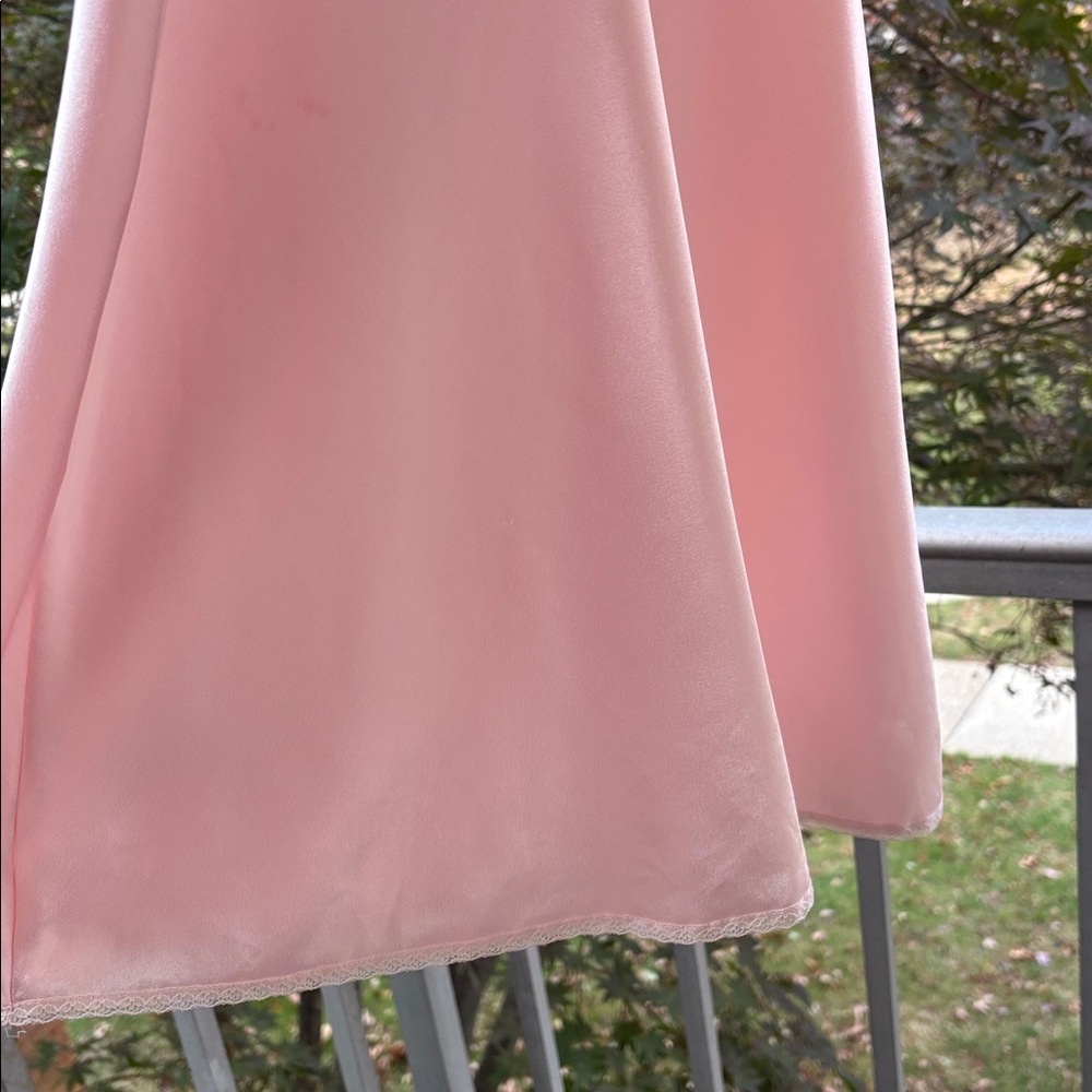 Vintage 90’s Cottagecore Ballet Pink Slip Dress Lace Mini Cute Loveshackfancy M - Picture 8 of 17